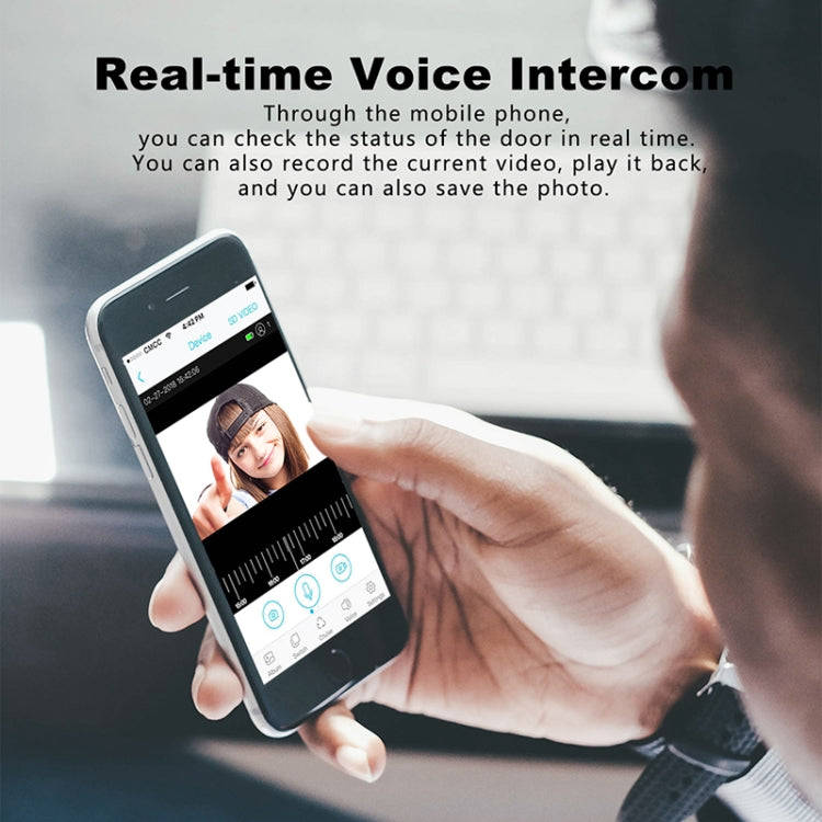 M200A 1080P WiFi Intelligent Round Button Video Doorbell, Support Infrared Motion Detection & Ada...
