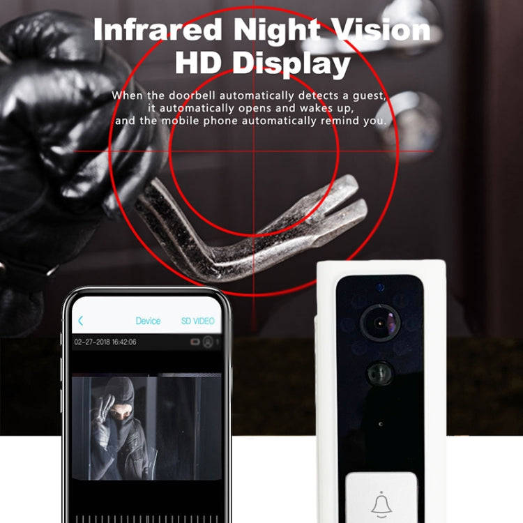 M200B WiFi Intelligent Square Button Video Doorbell, Support Infrared Motion Detection & Adaptive...