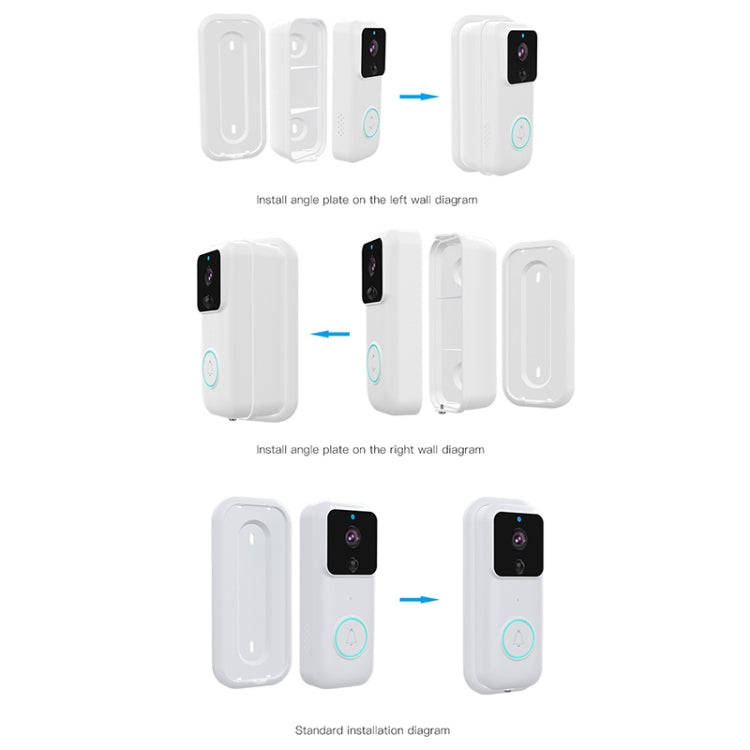 Anytek B60 720P Smart WiFi Video Visual Doorbell, Support APP Remote & PIR Detection & TF Card(Wh...