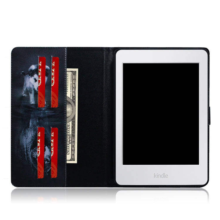 Wolf and Dog Pattern Horizontal Flip Leather Case for Amazon Kindle Paperwhite 4 (2018) / 3 / 2 /...