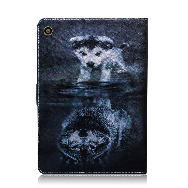 Wolf and Dog Pattern Horizontal Flip Leather Case for Amazon Kindle Fire HD 8 2015/2016/2017/2018...