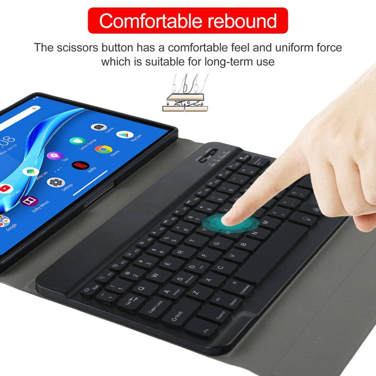 AM10S Detachable Bluetooth Backlight Keyboard Ultrathin Horizontal Flip Leather Tablet Case with ...