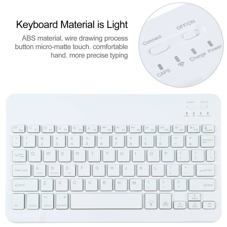 AM10S Detachable Bluetooth Backlight Keyboard Ultrathin Horizontal Flip Leather Tablet Case with ...