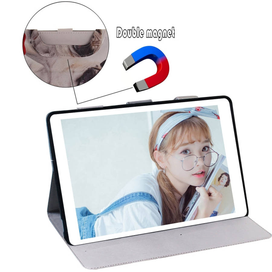 Dog Pattern Horizontal Flip Leather Case for Huawei MediaPad T5, with Holder & Card Slot & Wallet
