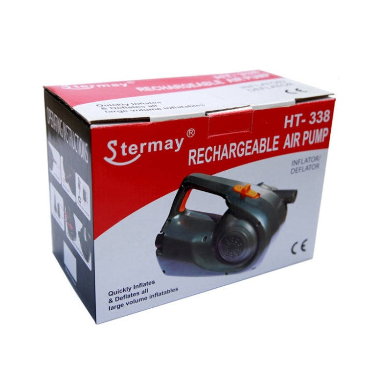 HT-338 Rechargeable Electric Air Pump Inflatable Boat Air Pump, EU Plug