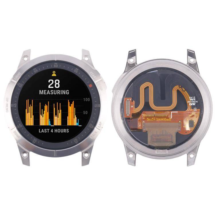 For Garmin Epix 47mm Original LCD Screen Digitizer Full Assembly With Frame(Silver)