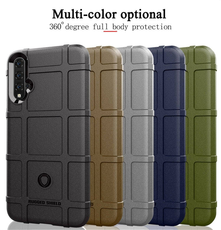 Shockproof Rugged Shield Full Coverage Protective Silicone Case for Huawei Nova 5 (Black)