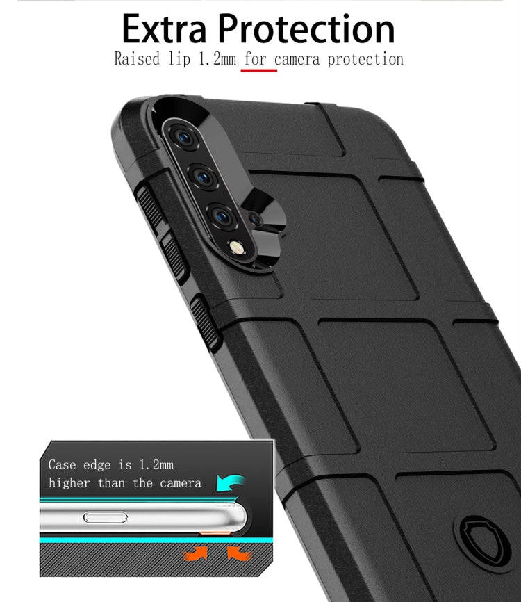 Shockproof Rugged Shield Full Coverage Protective Silicone Case for Huawei Nova 5 (Black)