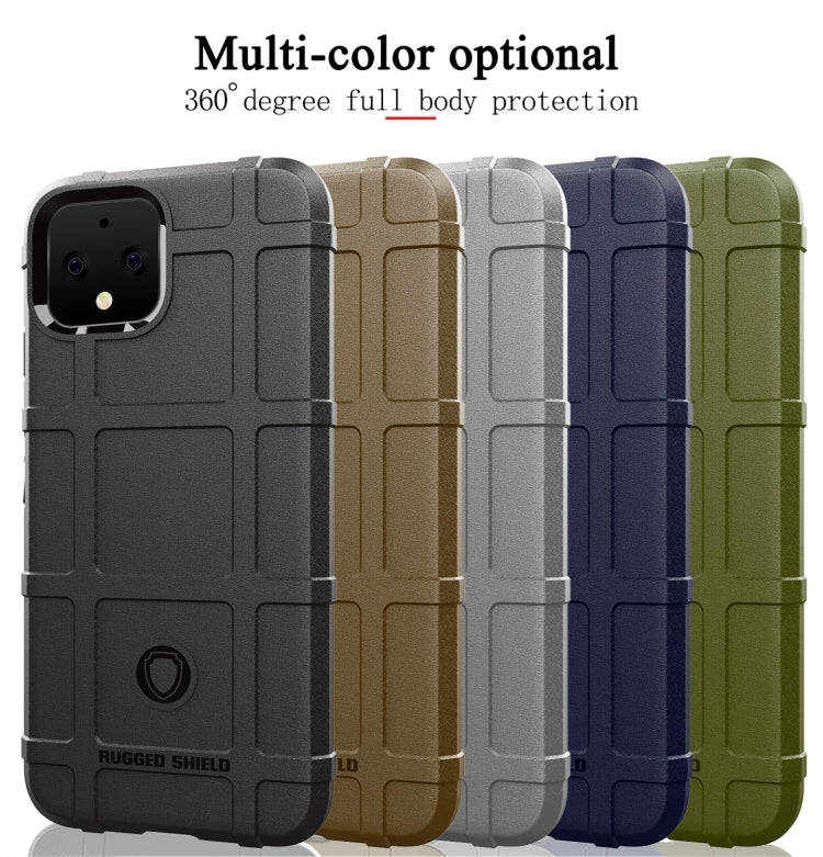 Shockproof Protector Cover Full Coverage Silicone Case for Google Pixel 4 (Green)