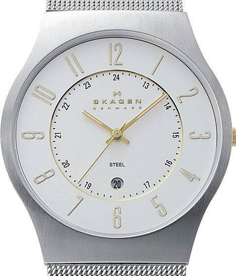 Authentic SKAGEN Denmark Ultra Slim Mesh Band Mens Watch