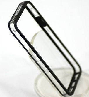 iPhone 4 Bumper Case Black Transparent TPU Clear