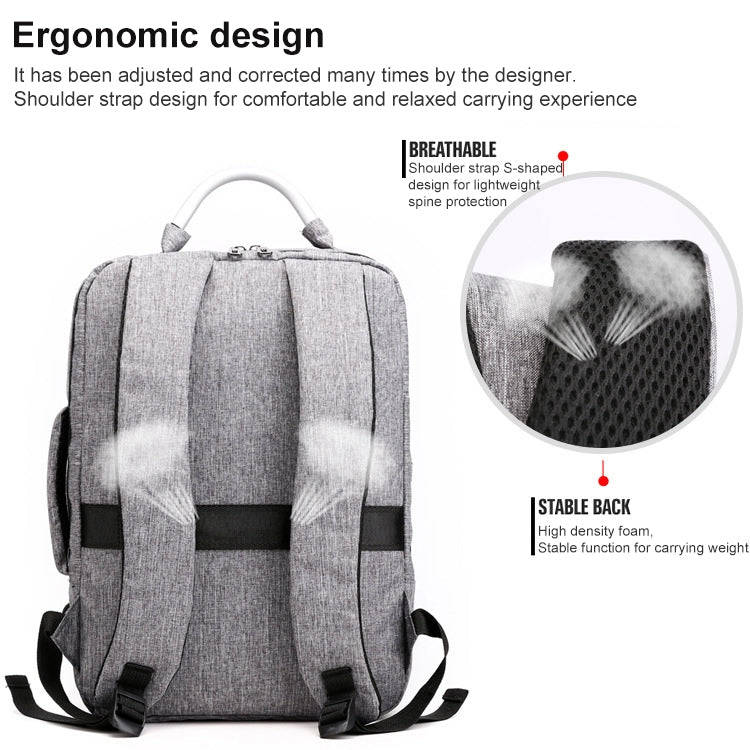 cxs-620 Multifunctional Oxford Laptop Bag Backpack (Black)