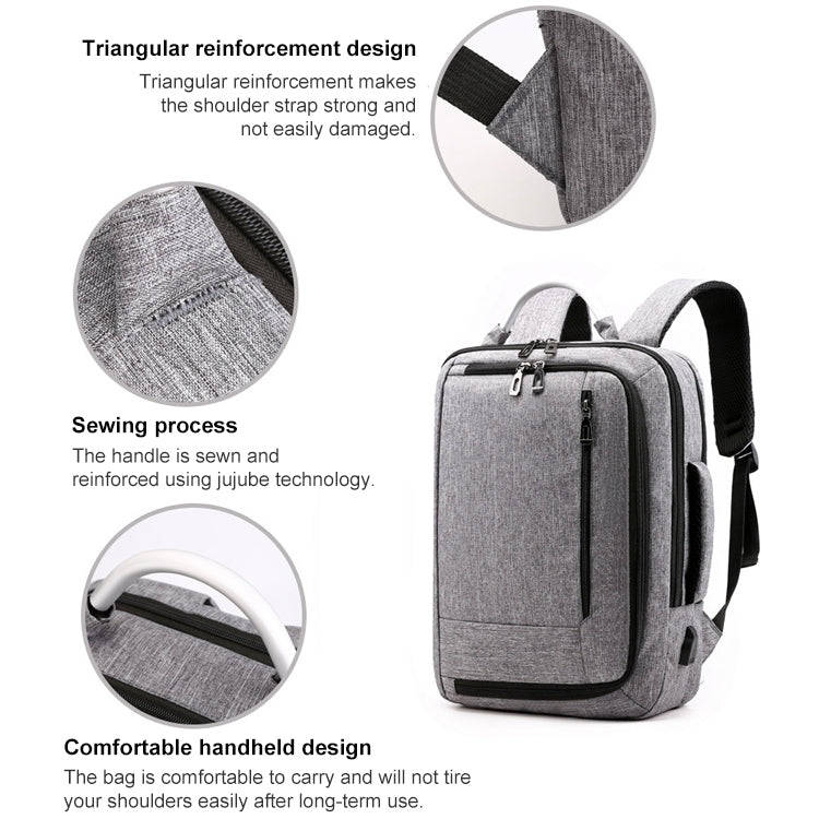 cxs-620 Multifunctional Oxford Laptop Bag Backpack (Black)