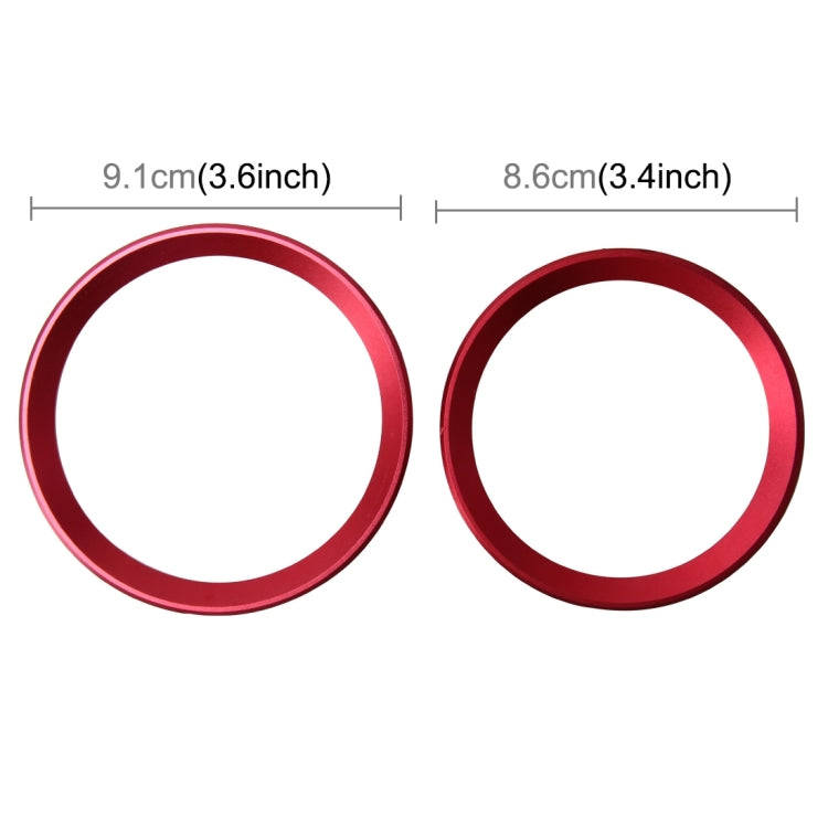 2 PCS/Set Zinc Alloy Steering Wheel Decoration Ring Sticker Logo Car Styling Modification Car Fro...