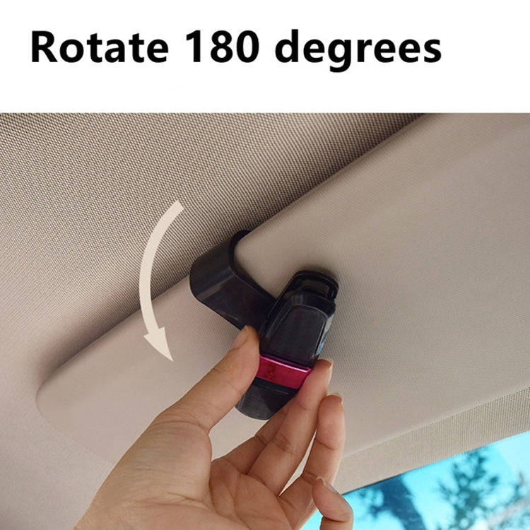 Vehicle Mounted Glasses Clip Car Eyeglass Bill Holder, Package: OPP Bag(Rose Red)