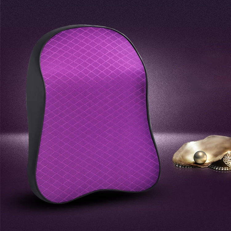 Four Seasons Breathable Memory Foam Car Neck Pillow Polyester Headrest (Purple)