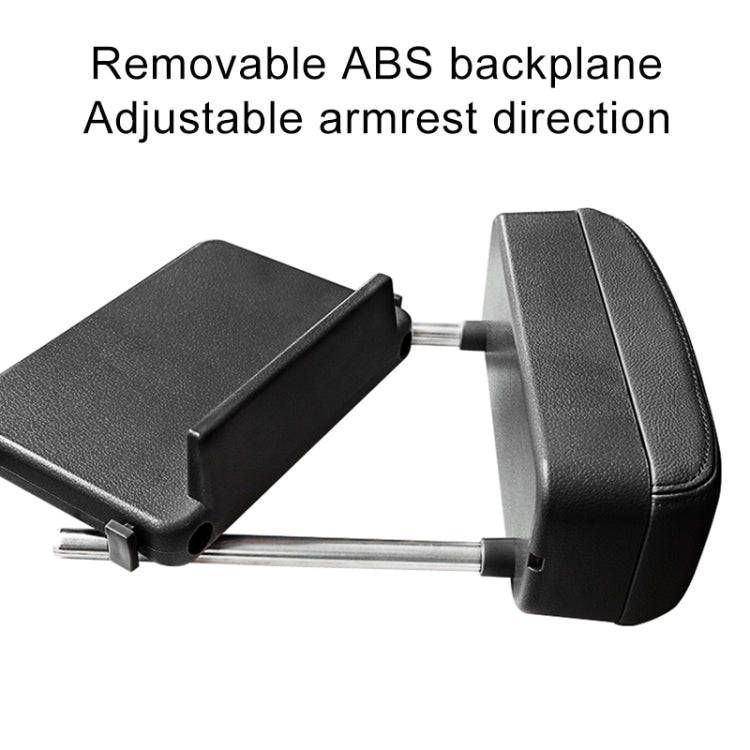 2 PCS Universal Car PU Leather Wrapped Armrest Box Cushion Car Armrest Box Mat with Storage Box (...