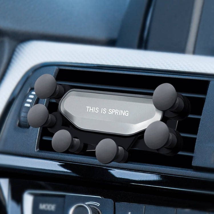 Car Air Outlet Six-claw Gravity Mobile Phone Holder Bracket (Silver)