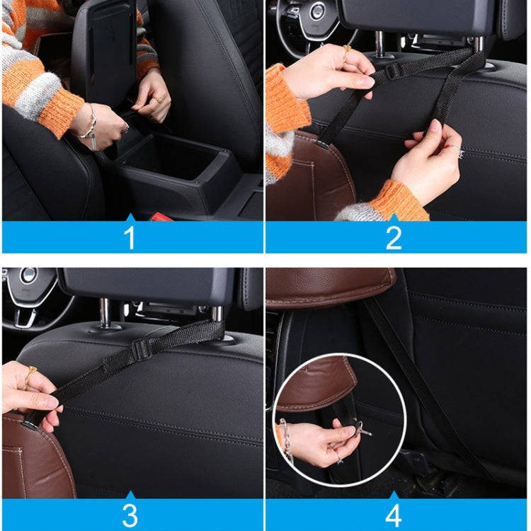 Car Front Seat Hanging Bag Paper Towel / Water Cup Storage Bag(Beige)