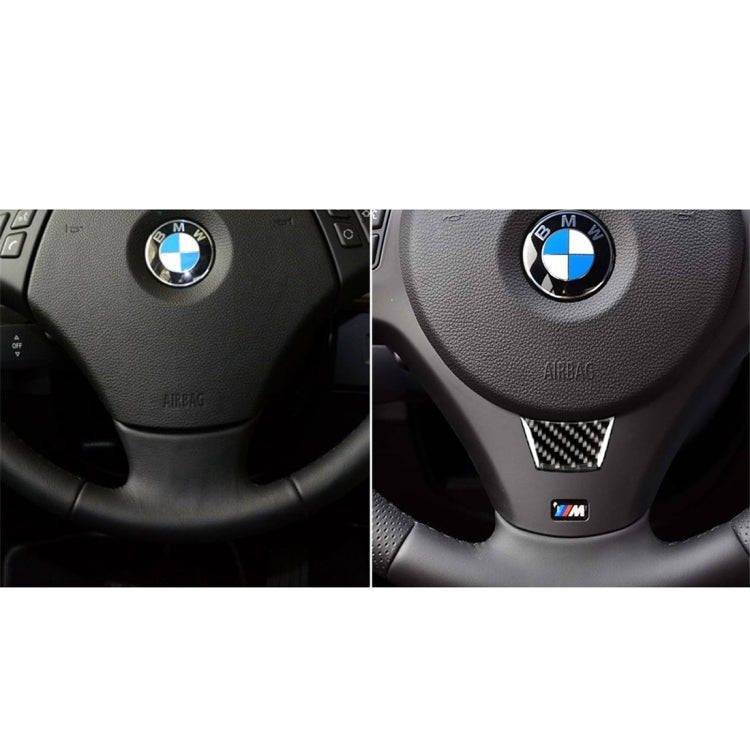 Little B Version Carbon Fiber Car Steering Wheel Decorative Sticker for BMW E90 2005-2012