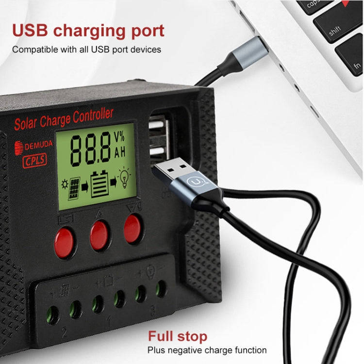 PWM Solar Controller 12V / 24V Lithium Battery Charging Photovoltaic Panel Charging Street Light ...