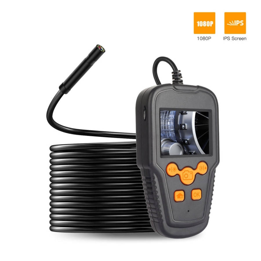 P60A 5.5mm 1080P 2.4 inch IPS Screen IP68 Waterproof HD Digital Endoscope, Length:10m Hard Cable