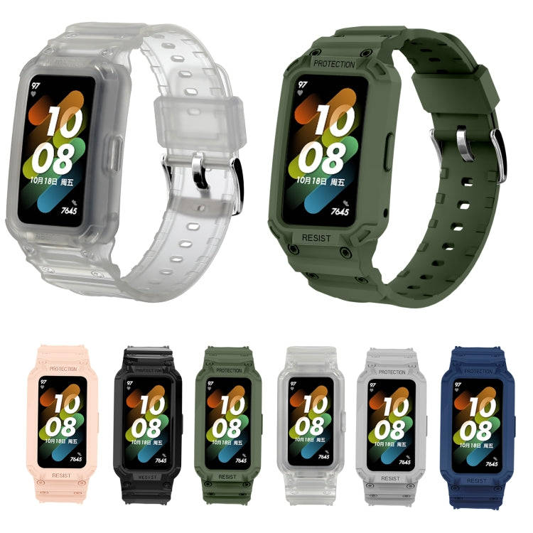 For Huawei Band 7 / 6 / Honor Band 6 Integrated TPU Watch Band(Light Grey)