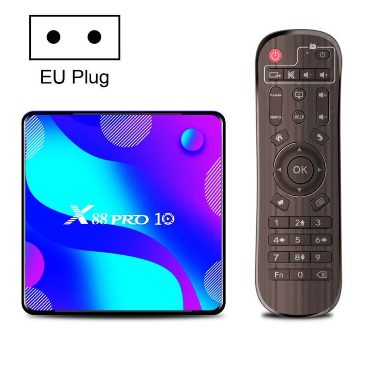 X88 PRO10 4K Smart TV BOX Android 11.0 Media Player, RK3318 Quad-Core 64bit Cortex-A53, RAM: 2GB,...