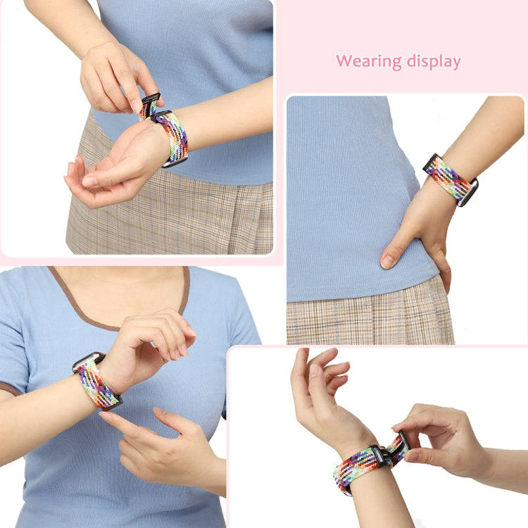 Magnetic Fold Clasp Woven Watch Band For Apple Watch 2 42mm(Red)