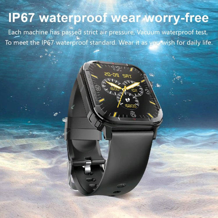 G96 1.85 inch HD Square Screen Rugged Smart Watch Support Bluetooth Calling/Heart Rate Monitoring...