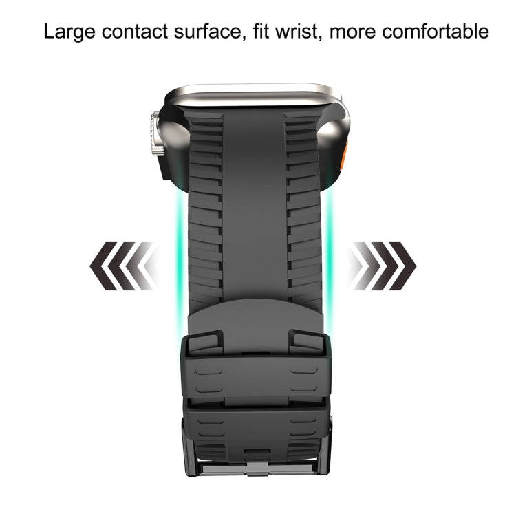 Tire Texture Silicone Watch Band For Apple Watch Series 7 45mm(Wine Red)