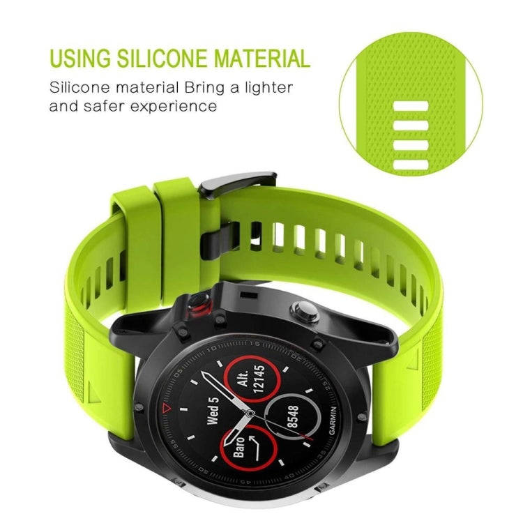 For Garmin Epix Pro 42mm Silicone Replacement Watch Band(Green)