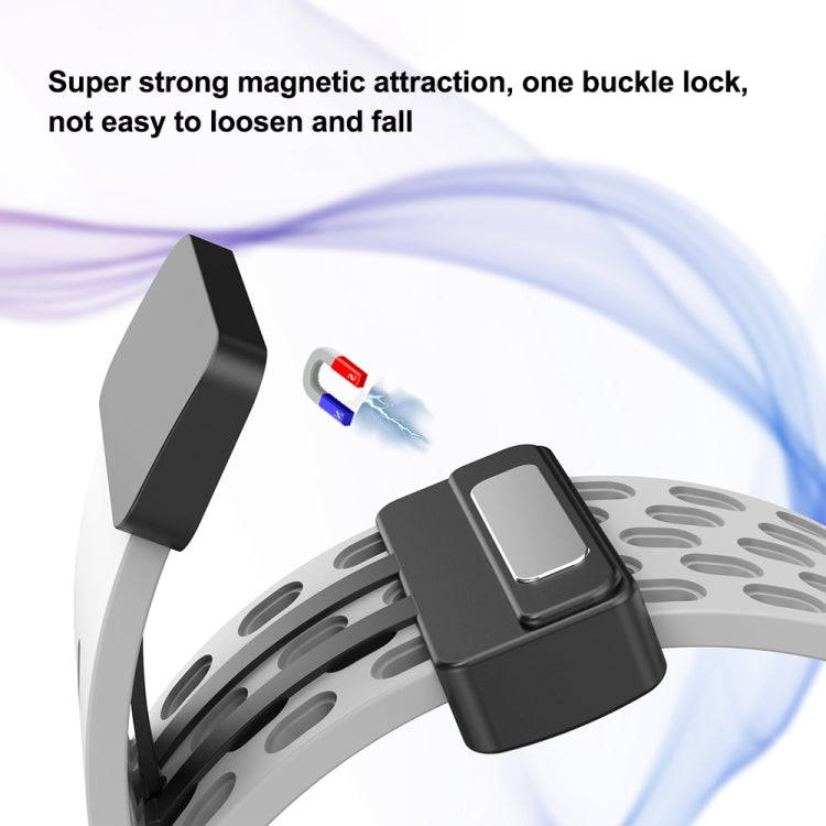 For Huawei Watch 4 / 4 Pro Magnetic Clasp Silicone Watch Band(Dark Grey)