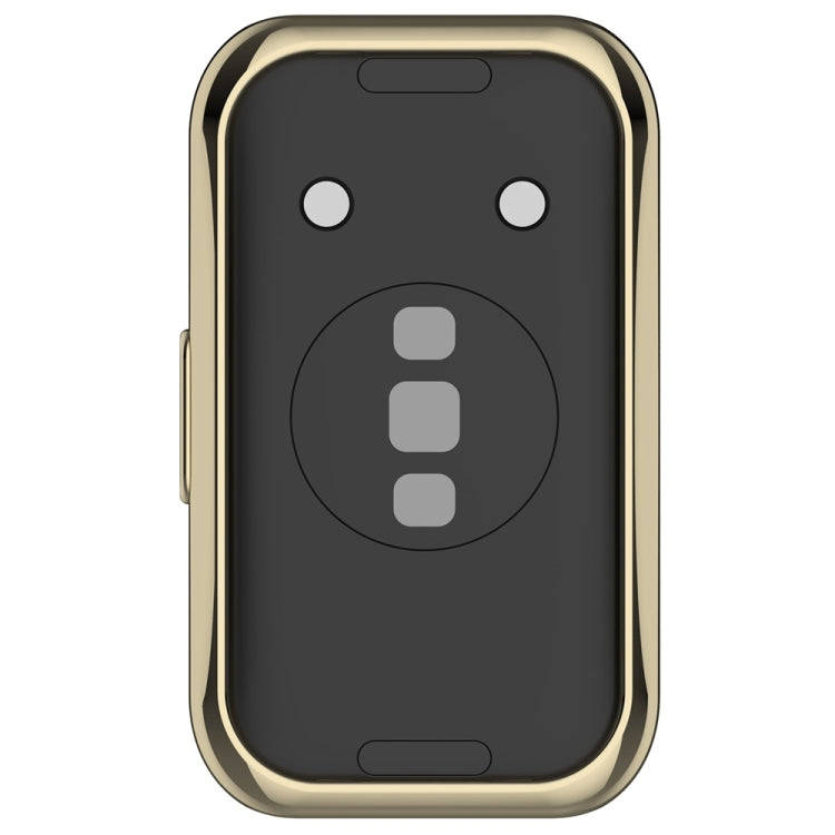 For Huawei Band 10 / 9 / 8 Full Coverage TPU Electroplating Watch Protective Case(Light Gold)