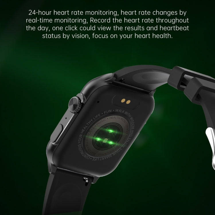 KT64 1.96 inch IPS Screen Smart Watch Supports Bluetooth Calls/Blood Oxygen Monitoring(Silver)