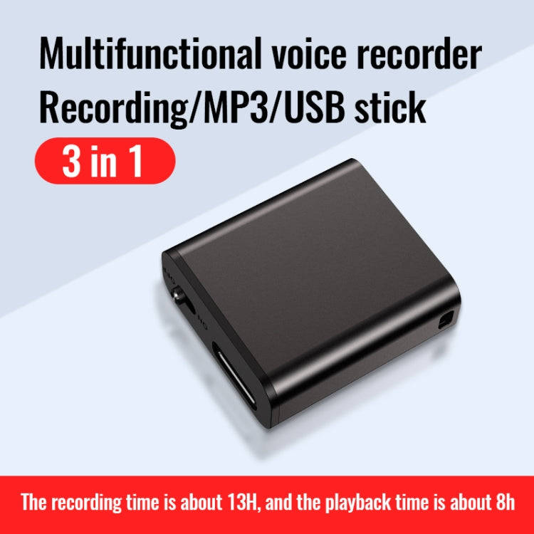 JNN Q8 Portable HD Noise Reduction Smart Voice Recorder, Memory:8GB