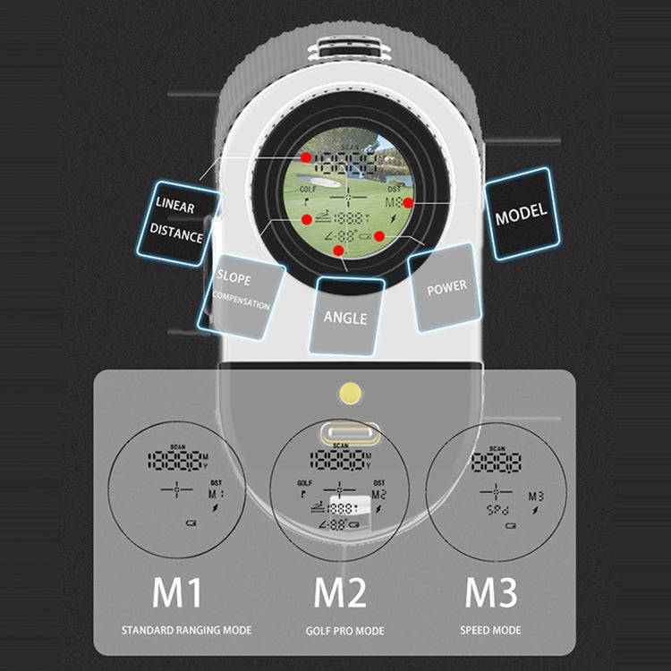 PR165 5-1000 Yards Handheld Laser Rangefinder Telescope