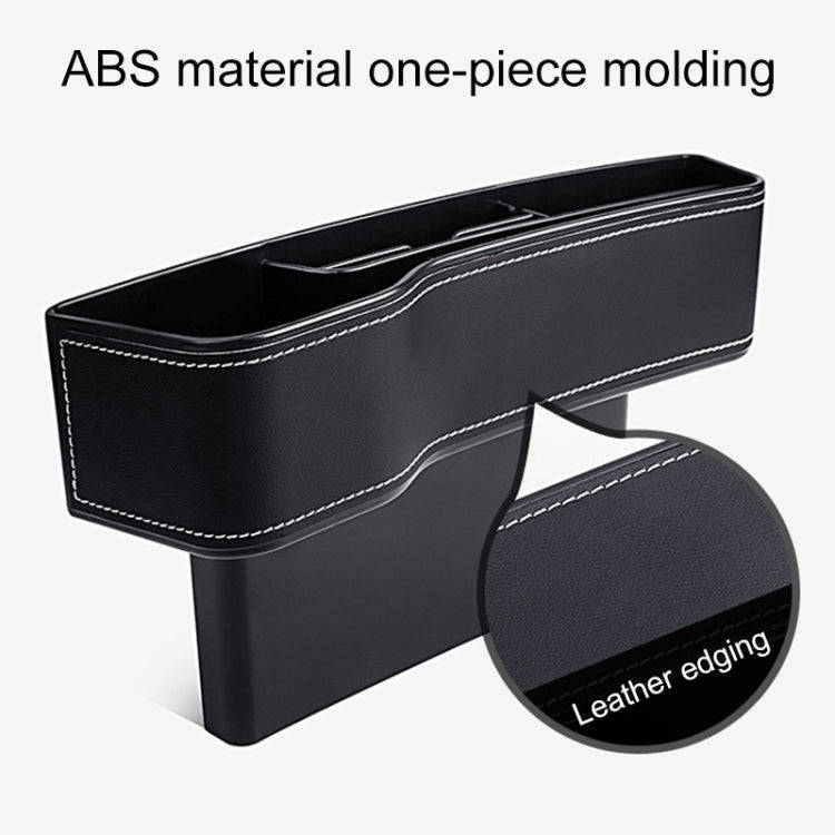 Car Multi-functional Console Box Cup Holder Seat Gap Side Storage Box, Leather Style, Color:Beige...
