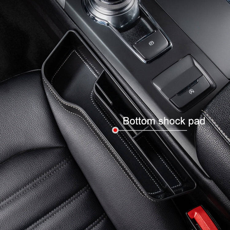 Car Multi-functional Console Box Cup Holder Seat Gap Side Storage Box, Leather Style, Color:Beige...