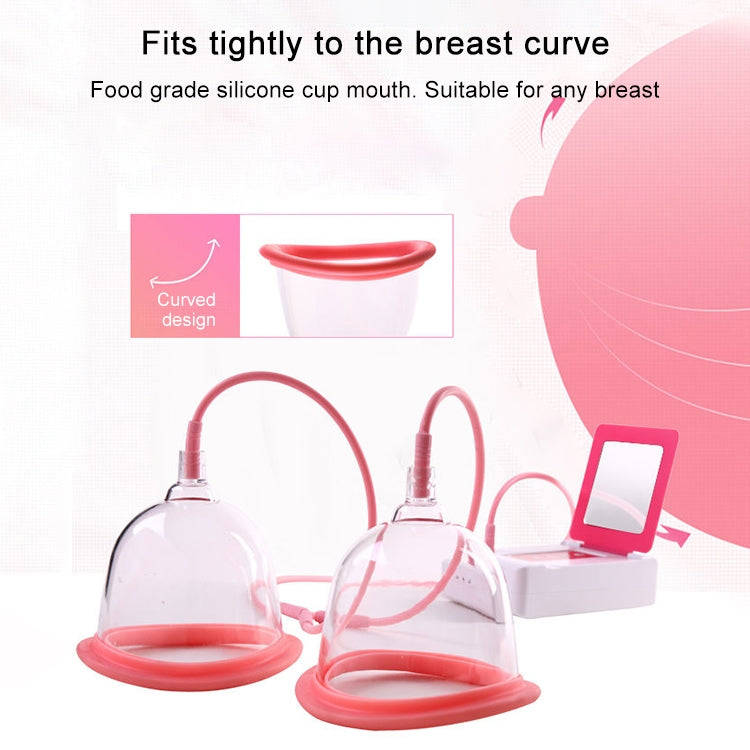Portable USB Charging Chest Electric Massage Instrument, Style:Remote Control(D Cup)