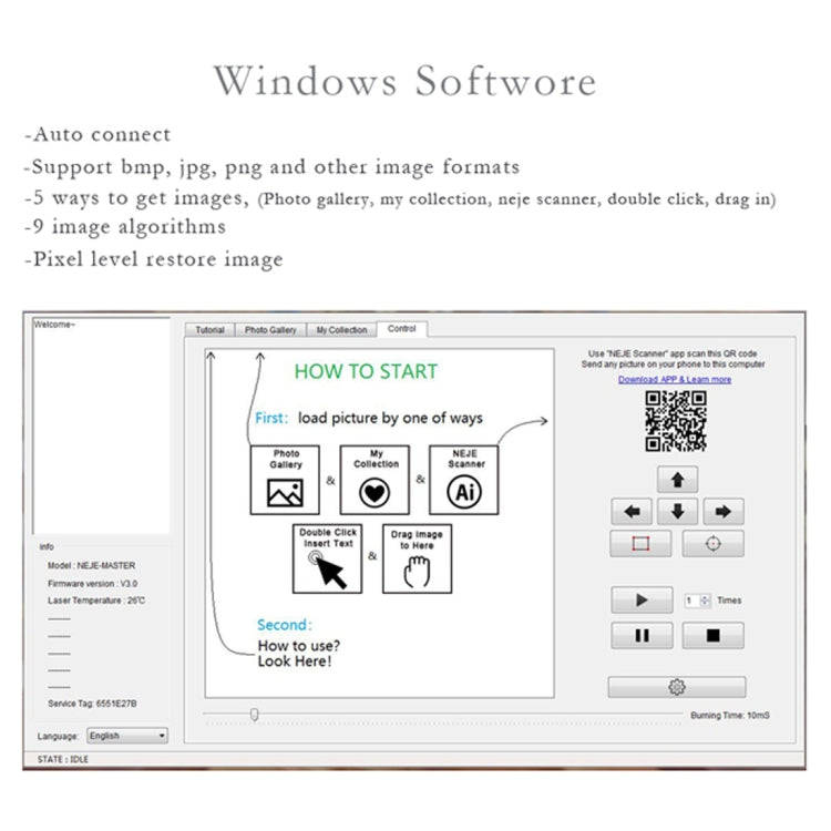NEJE KZ 3000mW Bluetooth DIY USB Laser Engraver Carving Machine