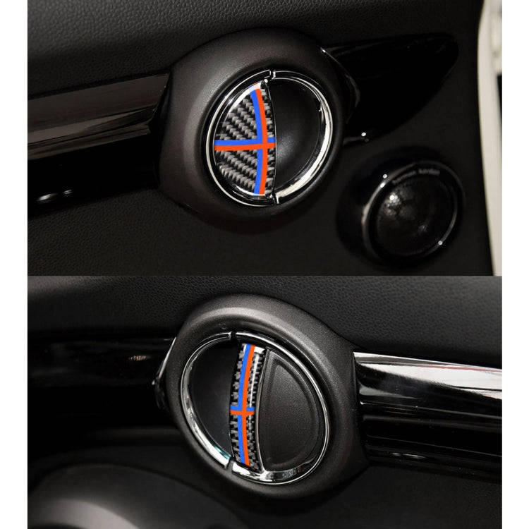 4 PCS Red Blue Color Car F Chassis Door Handle Carbon Fiber Decorative Sticker for BMW Mini Coope...