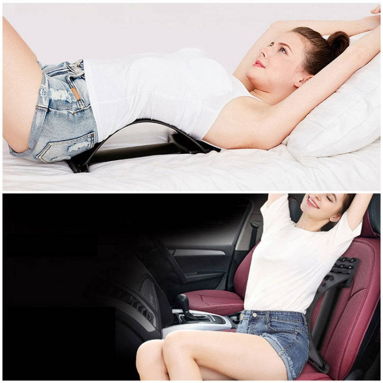 Lumbar Traction Stretching Device Posture Corrector Waist Support Spine Pain Relief Back Massage ...