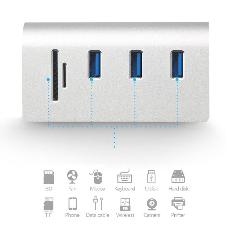 Rocketek HUB-3PC2 High Speed USB 3.0 Splitter HUB Adapter (White)