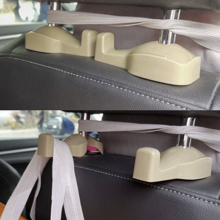 1 Pair Hidden Type Car Hook(Khaki)