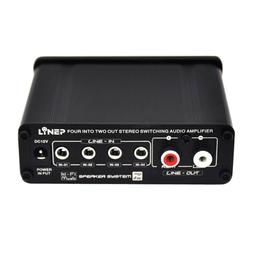 A926 Four-In Two-Out Signal Amplifying Switcher(Black)