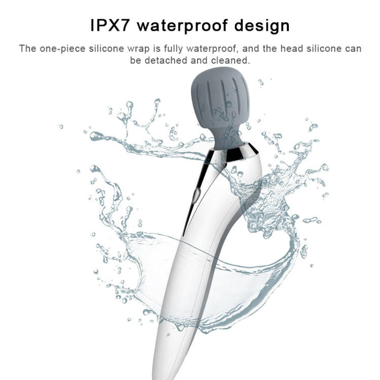 Portable Mini Multifunctional Physiotherapy Electric Hand-held Massage Stick(White)