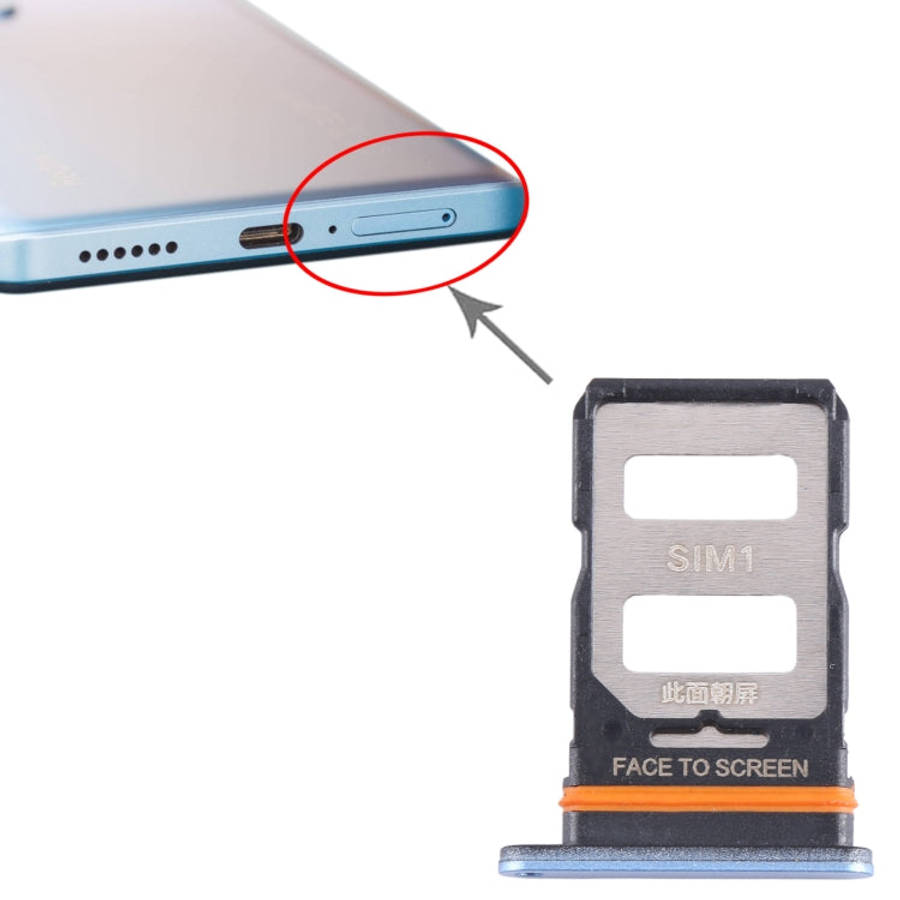 For Xiaomi Redmi Note 12 Pro+ 5G SIM Card Tray + SIM Card Tray (Blue)
