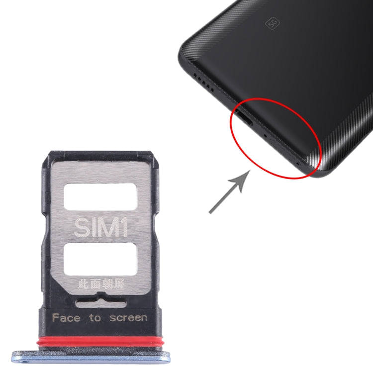 For Xiaomi Poco F5 Pro SIM Card Tray + SIM Card Tray (Blue)
