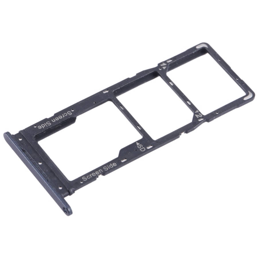 For Tecno Spark Go 2023 BF7n SIM Card Tray + SIM Card Tray + Micro SD Card Tray (Black)